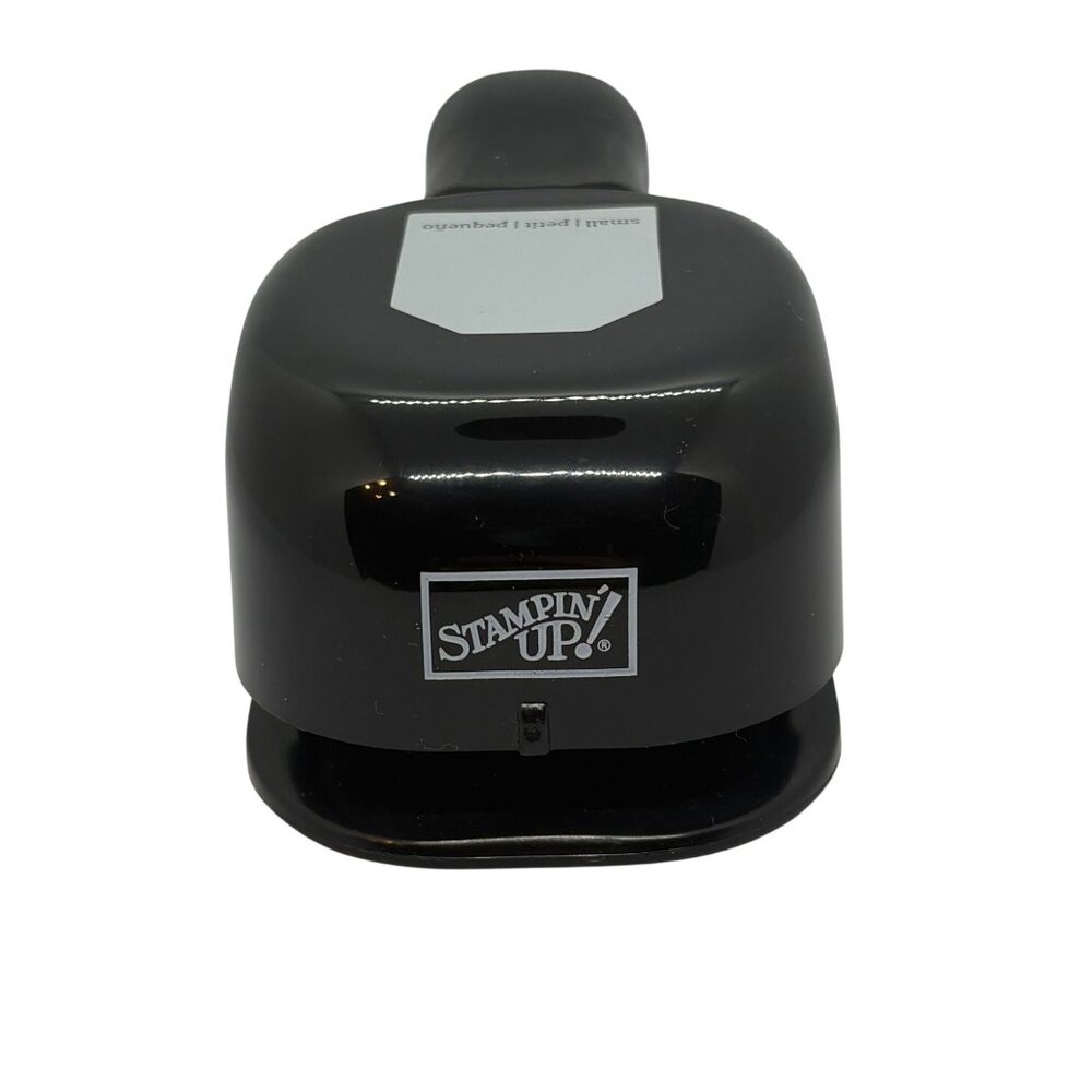 Stampin Up! Small Tag Rectangle Punch Black Craft Tool For Paper Crafts & Scrapb